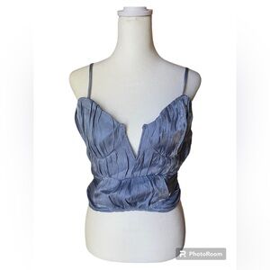 Pretty Little Thing Blue Crop Top